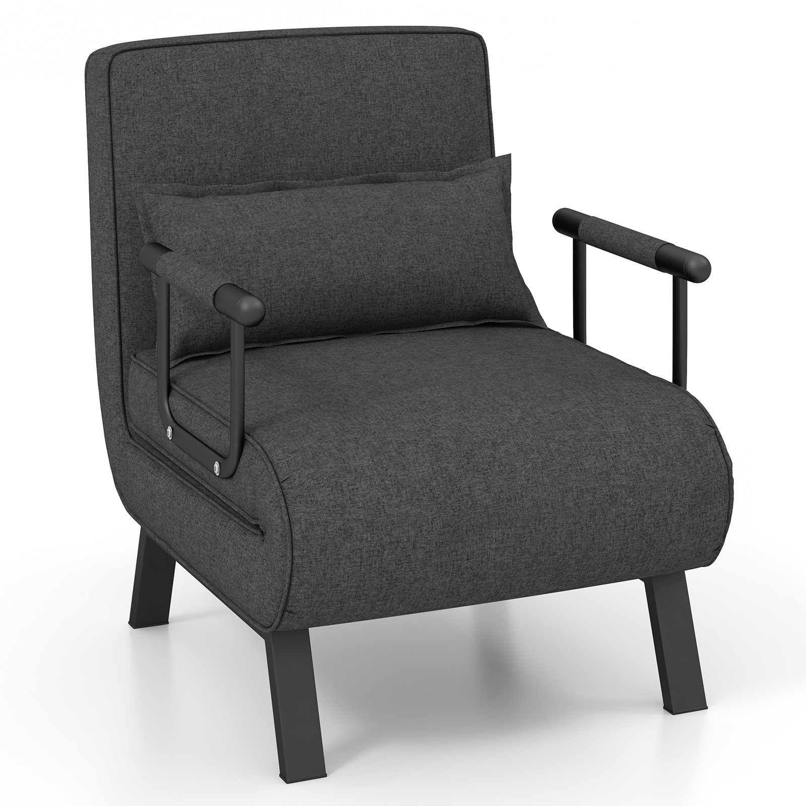Topbuy Sofa Bed Folding Arm Chair Sleeper Recliner Full Padded Lounger Couch