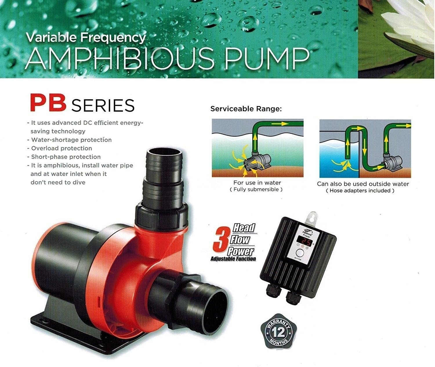 Periha Variable Model PB-14000 Amphibious Pump 2510-2775GPH