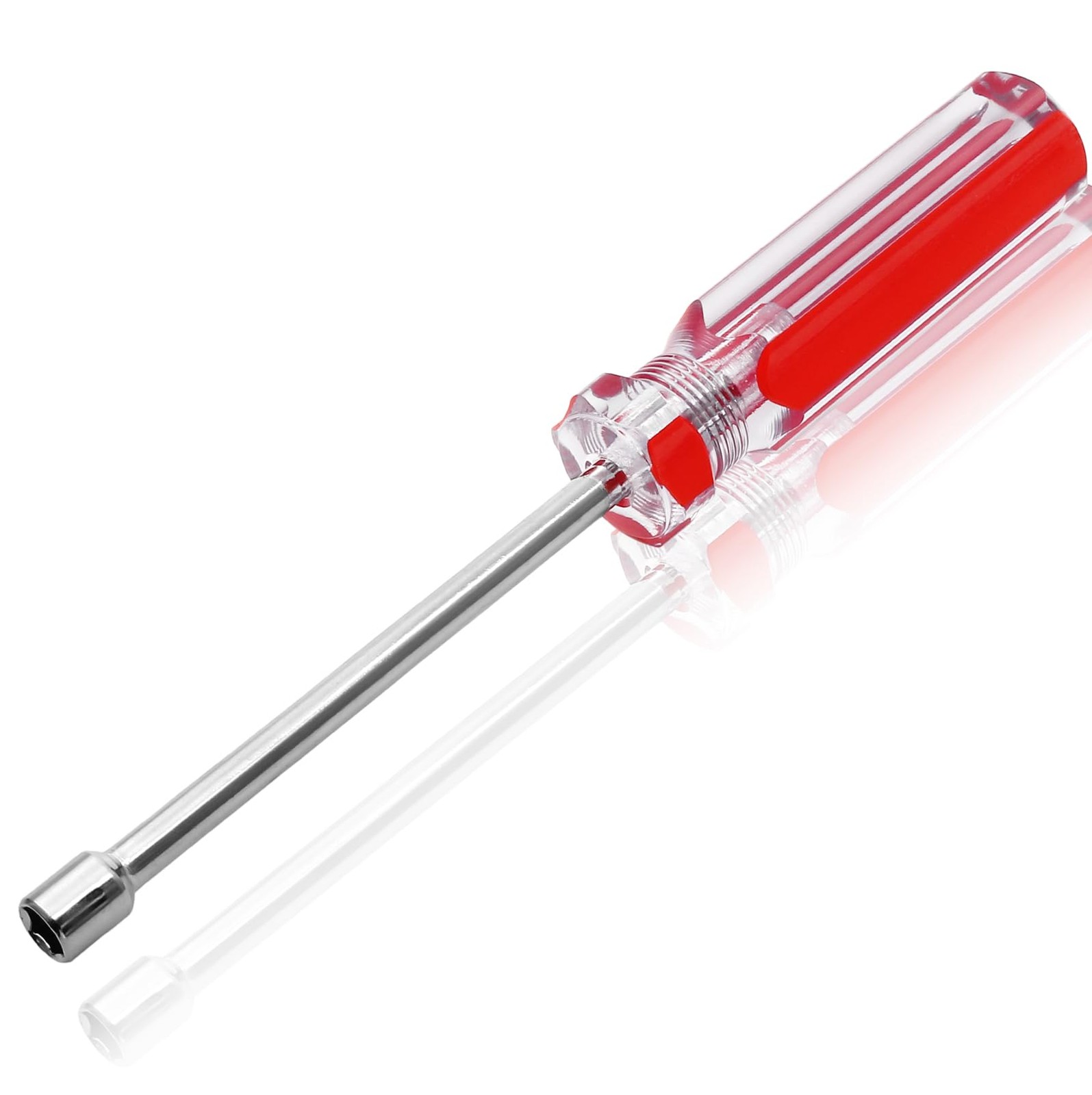 1/4 Inch Hex Nut Driver, Socket Wrench Screwdriver with 3.7-Inch Hollow Shaft...