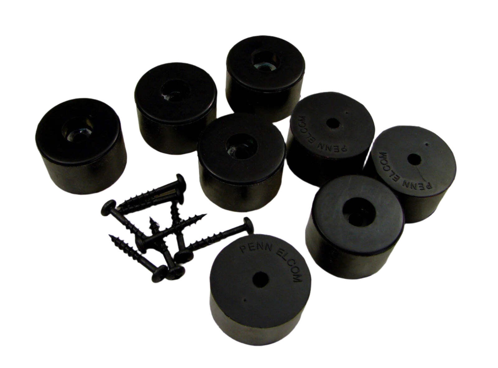 (8 PACK) PENN ELCOM 1" x 1-9/16" Rubber Feet for Amp/ Case/ Speaker - F1686/25