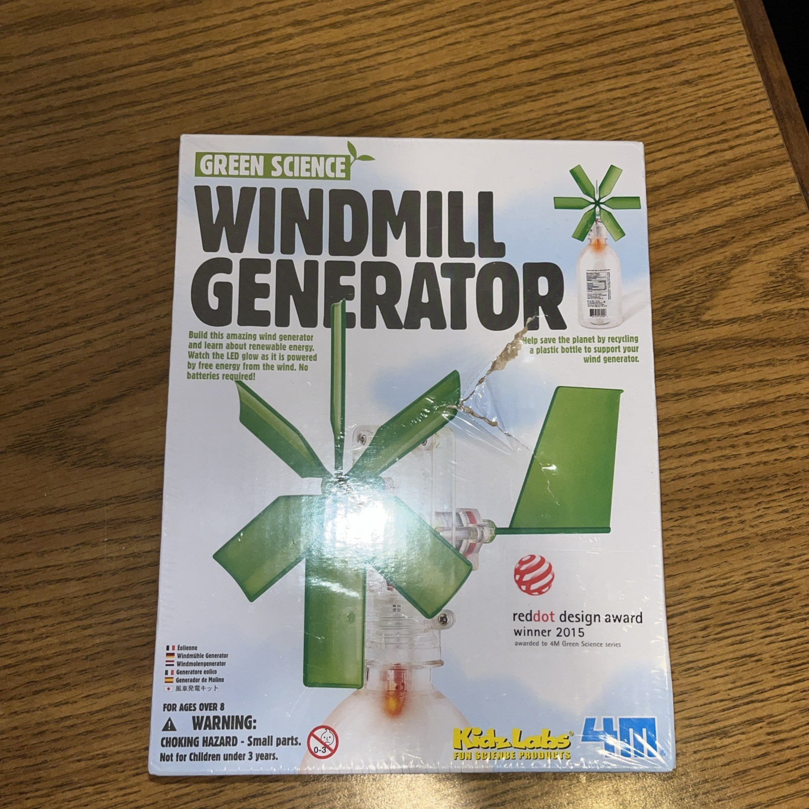 Windmill Generator GreenScience Science Project Kit Kids New Sealed Damaged Box