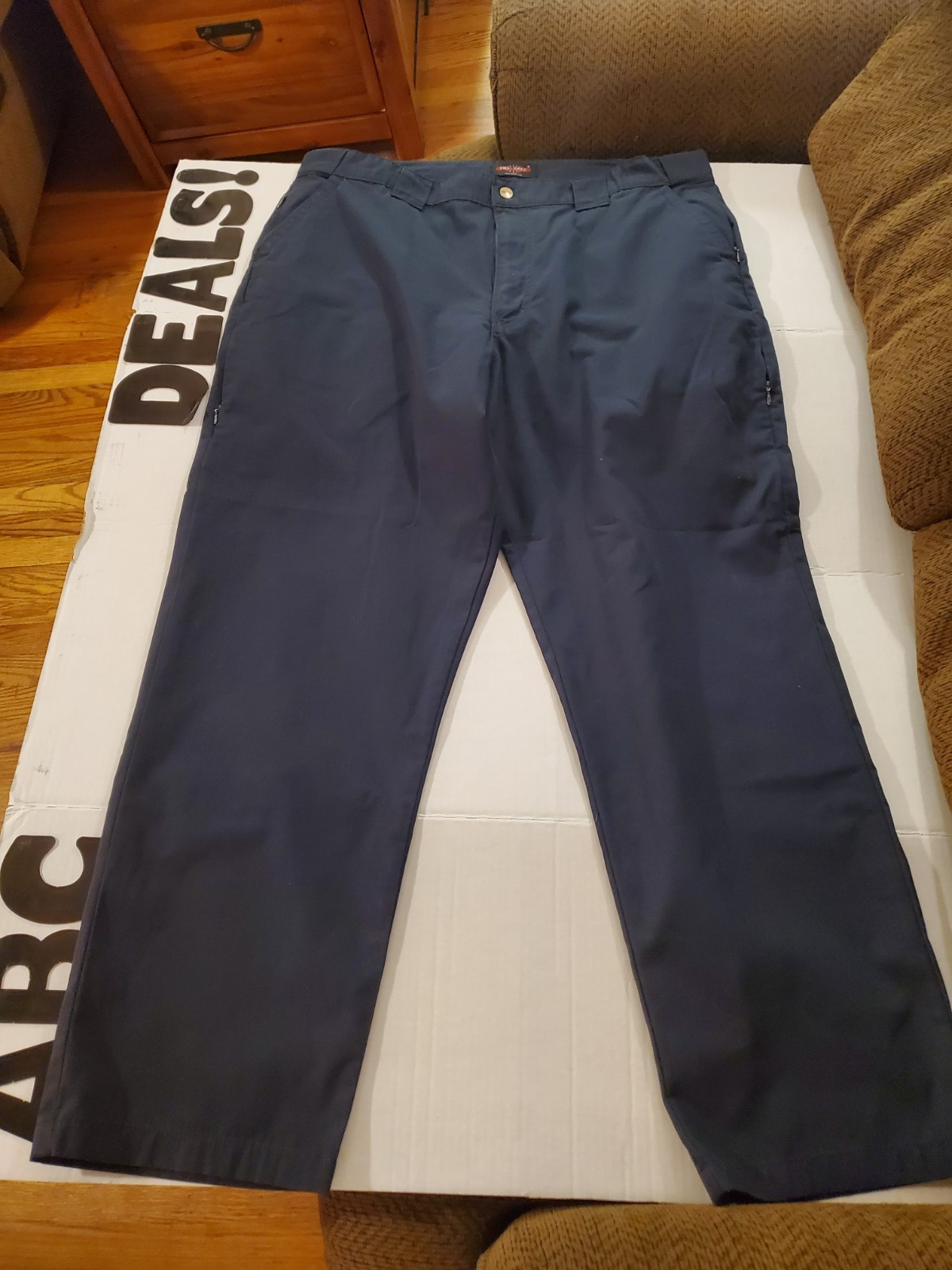 TRU-SPEC 24-7 Tactical Pants Mens Size 40x33 Black Zip Pockets