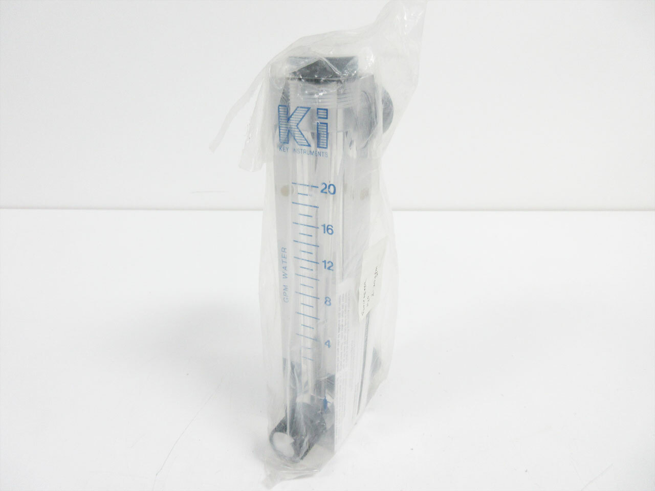 KEY INSTRUMENTS FR5L58PV-D VALVED ACRYLIC FLOWMETER WATER 2 TO 20 GPM 5" SCALE