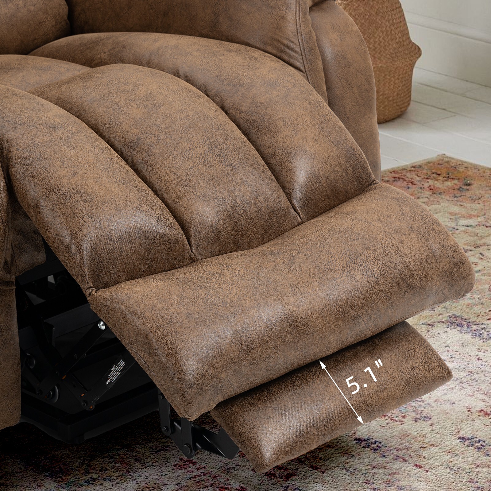 Large Power Lift Recliner Chair w/ Heat Massage & Extended Footrest for Tall Man