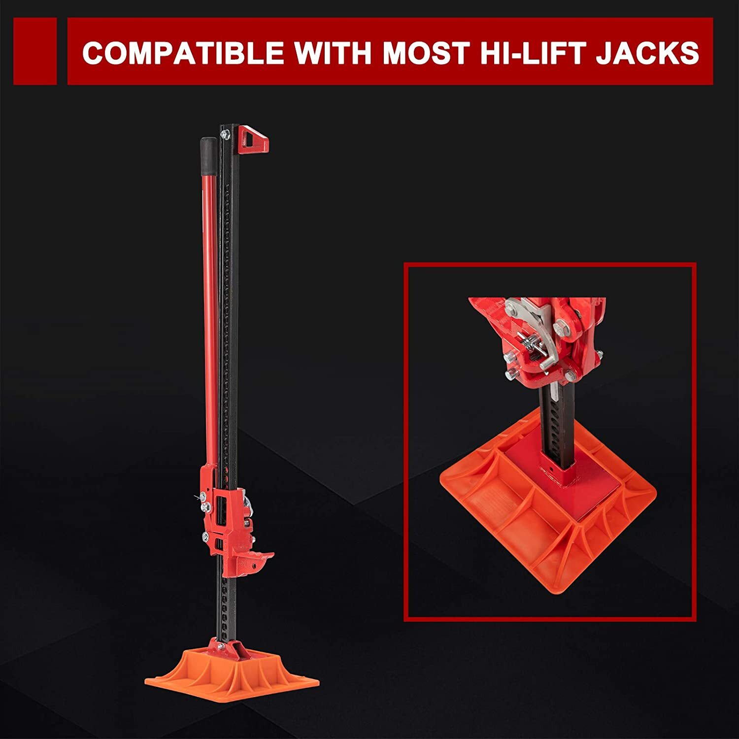 Off-Road Base Compatible with Hi Lift Jack,Farm Jack Board Mate Support Plate