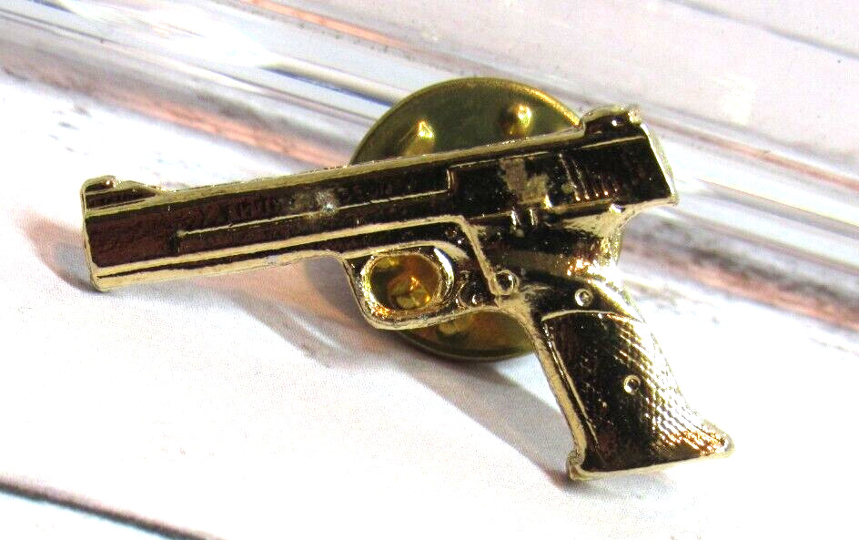 22 CALIBER AUTOMATIC PISTOL HAT PIN LAPEL PIN GOLD IN COLOR