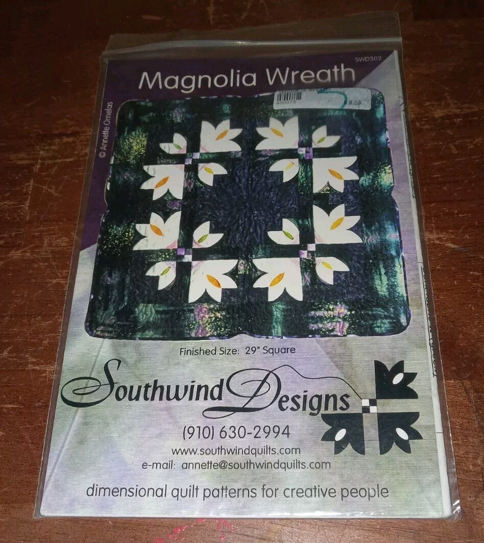 Southwind Designs Magnolia Wreath 29" Square Model SWD-302 Annette Ornelas