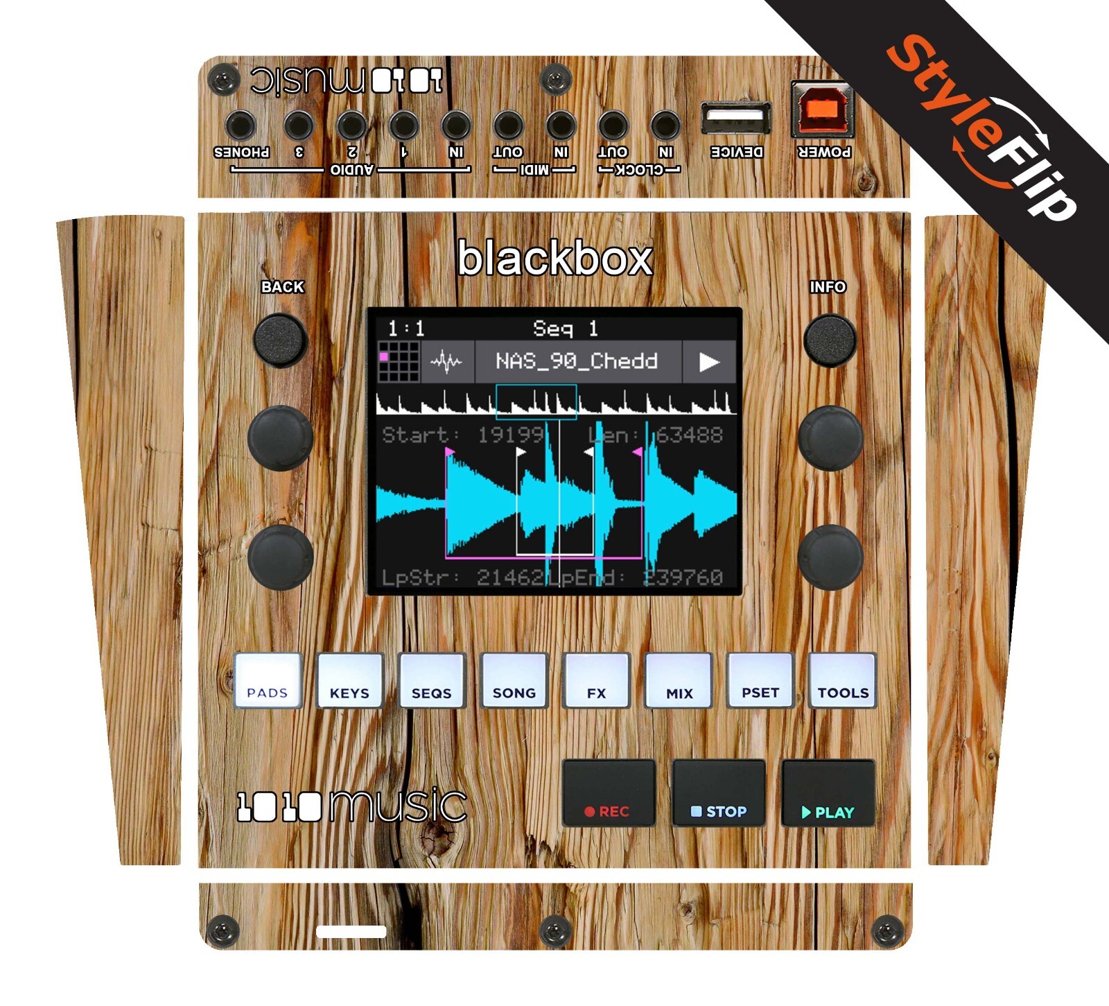 1010 Music Blackbox Skin | Wood 4 | Protective Decal | StyleFlip Skins