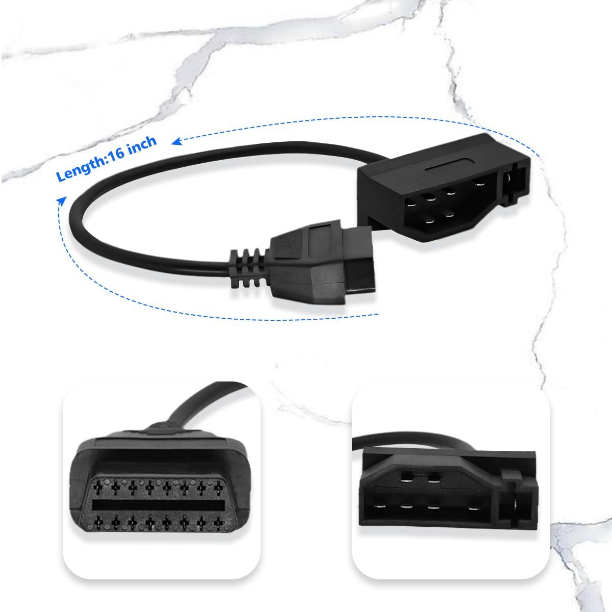 For Ford Engine Repair Tool 7 Pin OBD1 to OBD2 Cable Adapter Code Reader Scanner