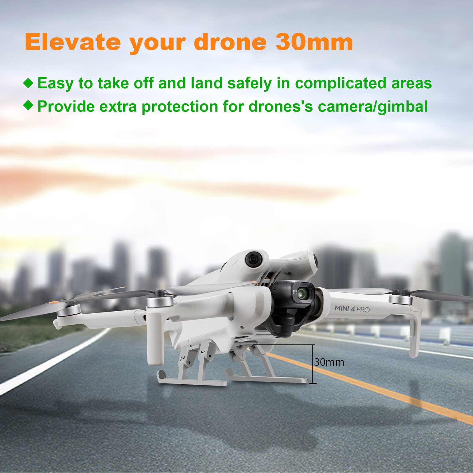 Foldable Heightening Landing Gear Protector For DJI Mini 4 Pro Drone Accessories