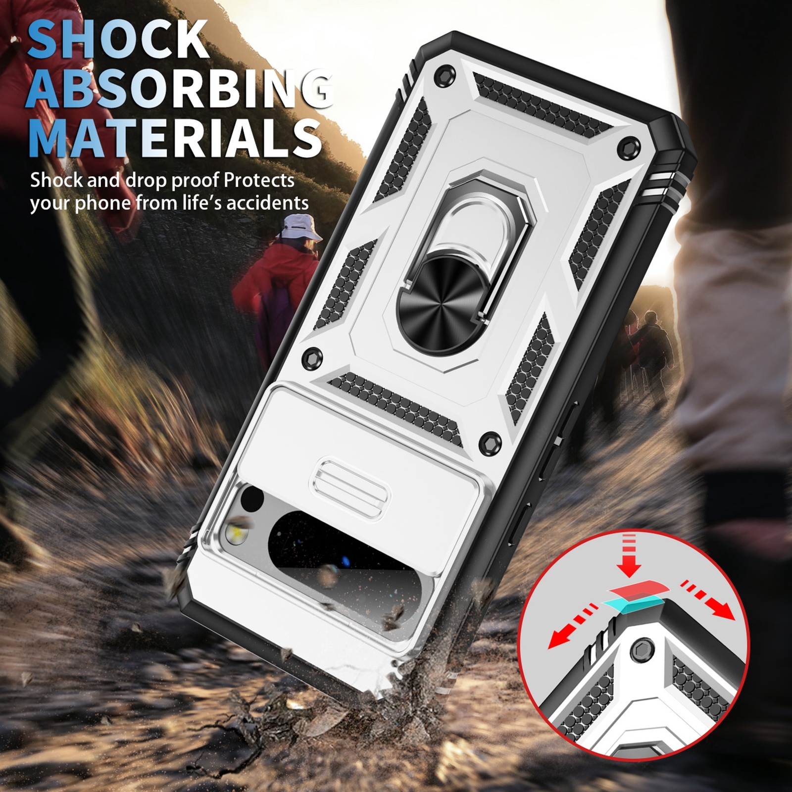 For Google Pixel 8 Pro / Pixel 8 Military Shockproof Case Cover Screen Protector