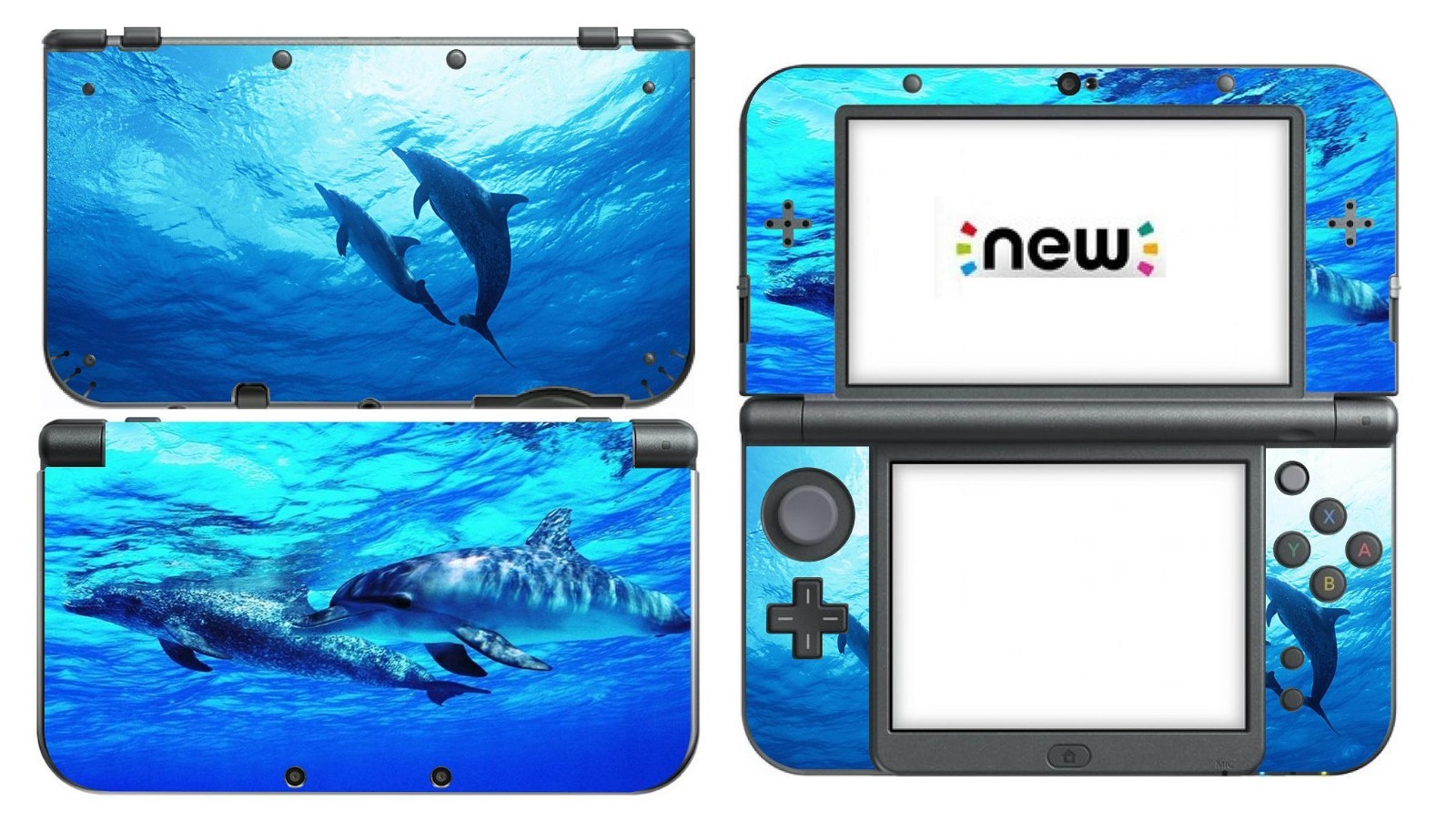 Dolphins 025 Vinyl Decal Skin Sticker Game for Nintendo New 3DS XL 2015