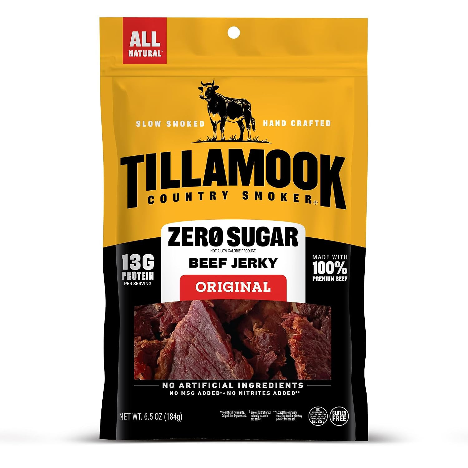 Keto Friendly Zero Sugar Beef Jerky, Teriyaki, 6.5 Ounce