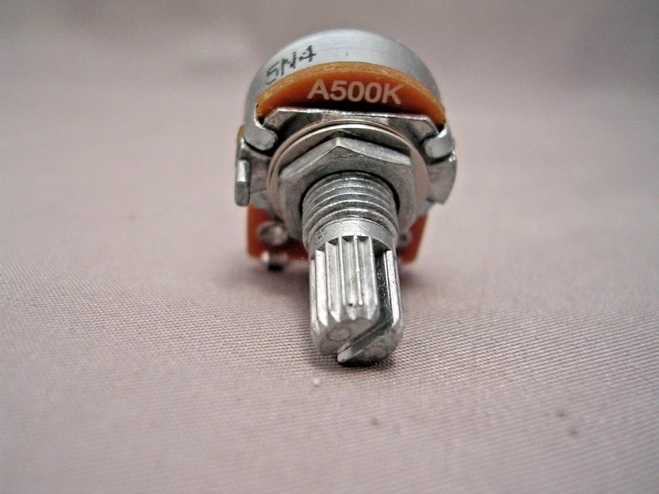 ALPHA MINI POT 500K - AUDIO TAPER -(A) GUITAR, AMP, EQUIP, ETC.-  FAST SHIP