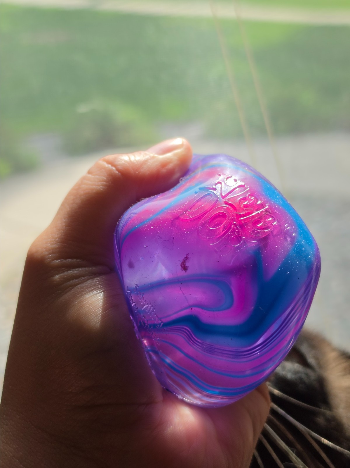 NeeDoh Nice Cube Swirl - Authentic Multi Color Solid Squish Squeeze Toy