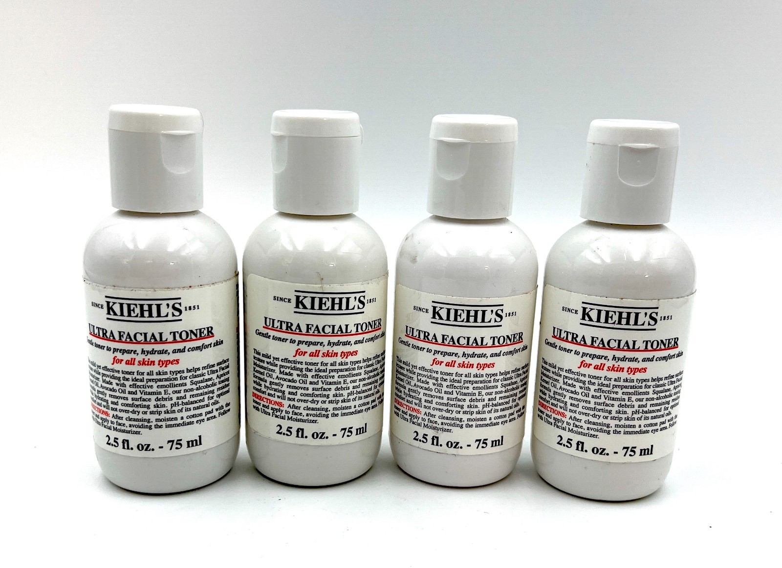 4 bottles: Kiehl's Ultra Facial Toner 2.5oz * 4 = 300ml / 10 oz Total ~ Sealed!