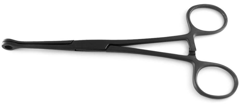 Ring Forceps Black 6.5 inch Multi Purpose Piercing Tool