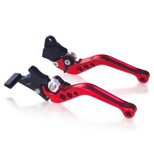 Flylin 1 Pair Short Brake Clutch Levers, Aluminum Alloy Motorcycle Brake