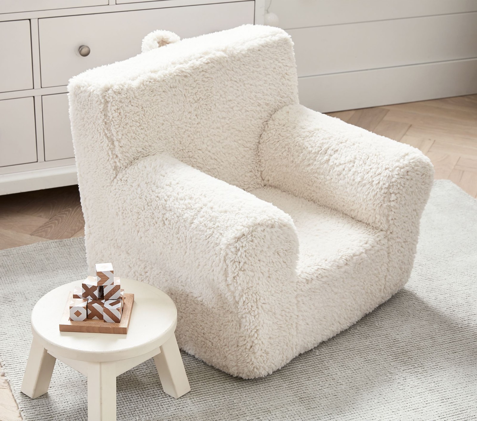 Pottery Barn Kids Anywhere Chair Slipcover -  Cream  - Sherpa - My First