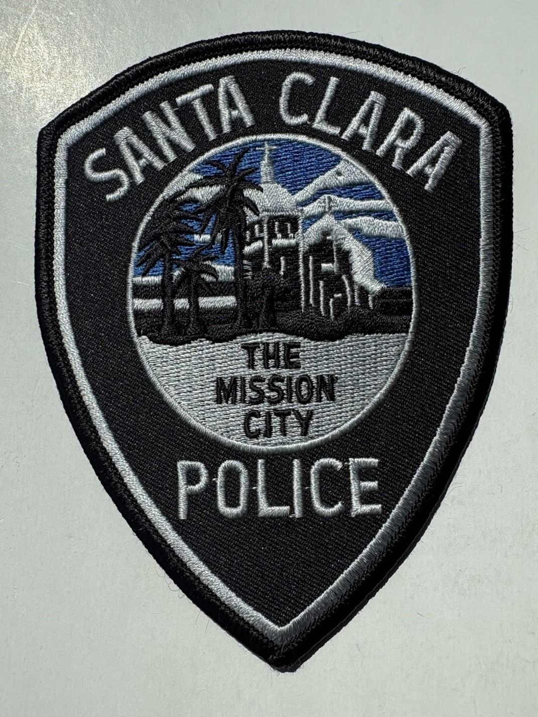 Santa Clara California Police Patch ~ Black