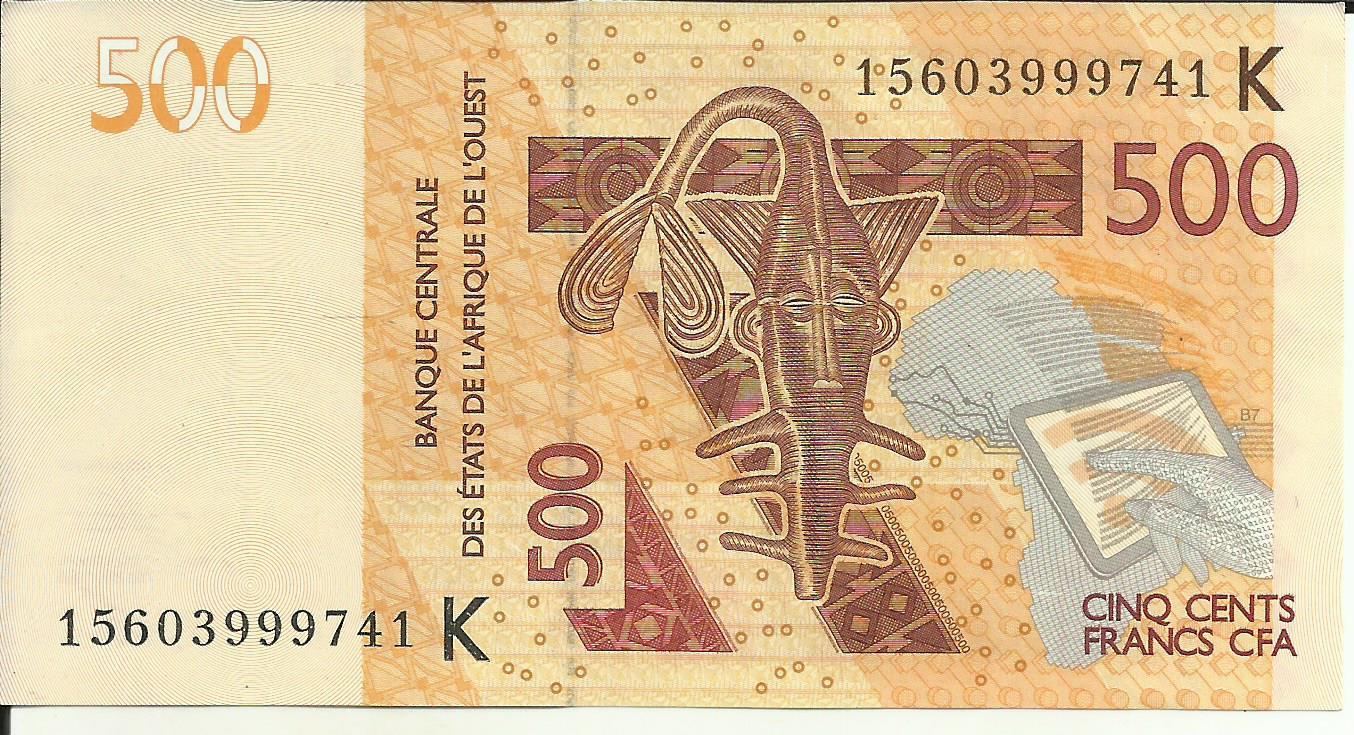 WEST AFRICAN STATES 500 FRANCS 2015 SENEGAL  P 719. UNC CONDITION. 5RW 26MAR