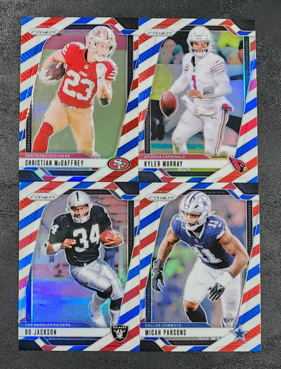 2024 Prizm Football RED WHITE BLUE (RWB) PRIZMS 1-250 You Pick - 2 Card Minimum