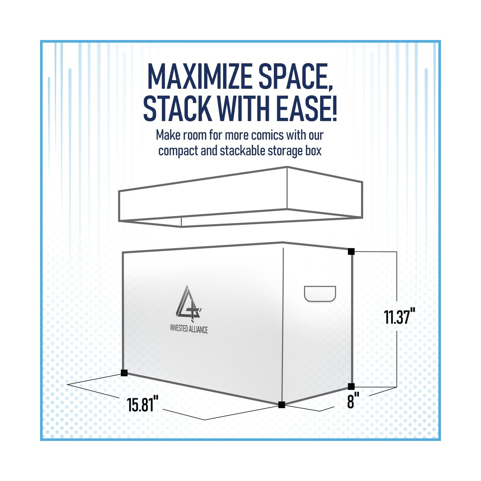 Premium Short Comic Book Storage Box | Thick White Corrugated Paper Storage B...