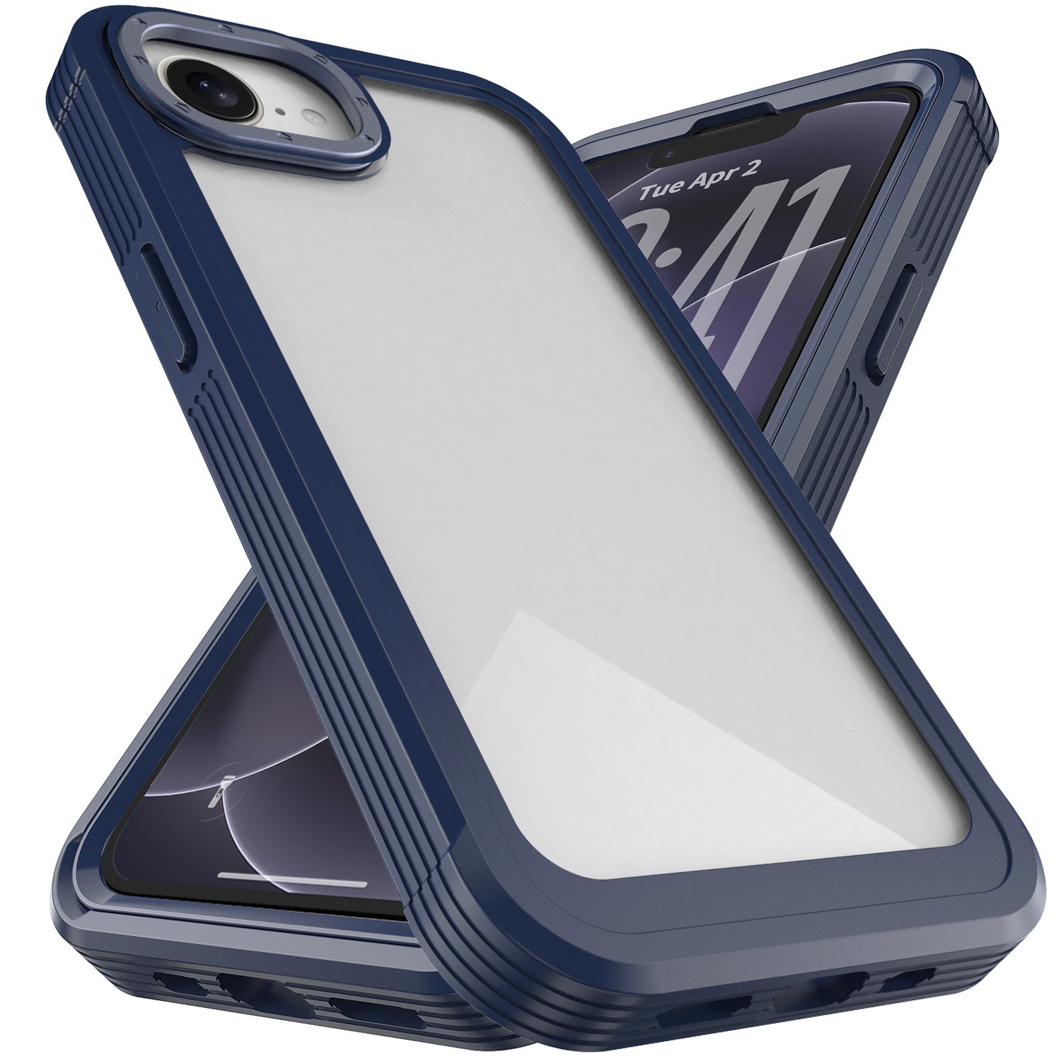 Blue For iPhone 17e Clear Bumper Rugged Phone Case Shockproof Protective Cover