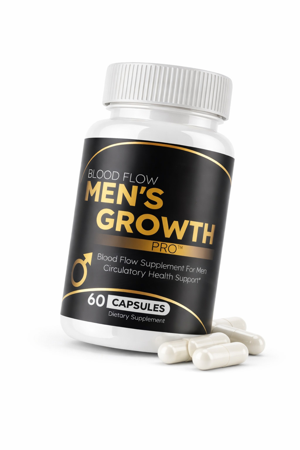 Blood Flow Men's Growth Pro Premium Blood Flow Support For Men 60 Caps