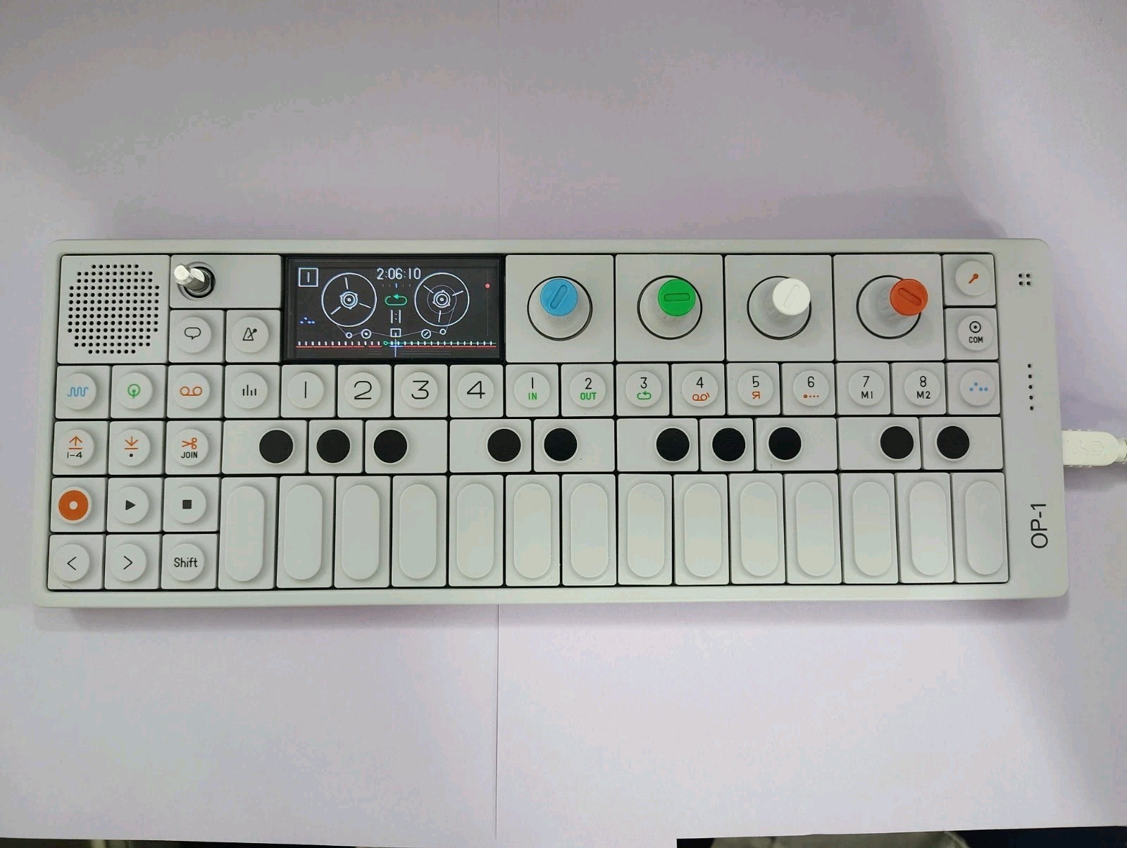 Teenage Engineering OP‑1 Synthesizer – Tested – Green Leather cover- READ