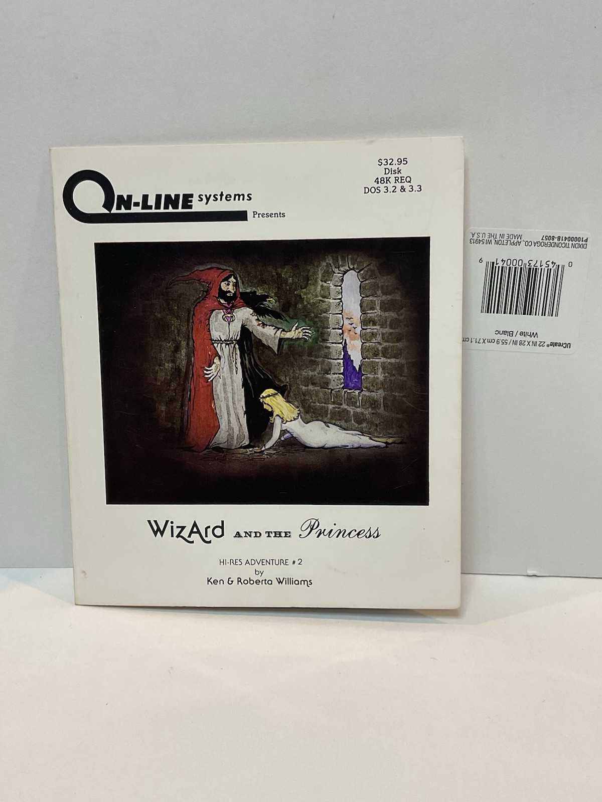 Vintage Apple II Game Hi-Res Adventure #2 Sierra THE WIZARD AND THE PRINCESS