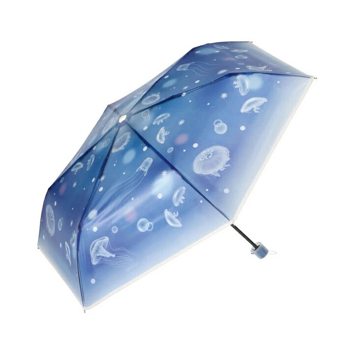 Enosui x Wpc.  [Goodnight, Jellyfish] Mini Navy Folding Umbrella 50cm Japan F/S