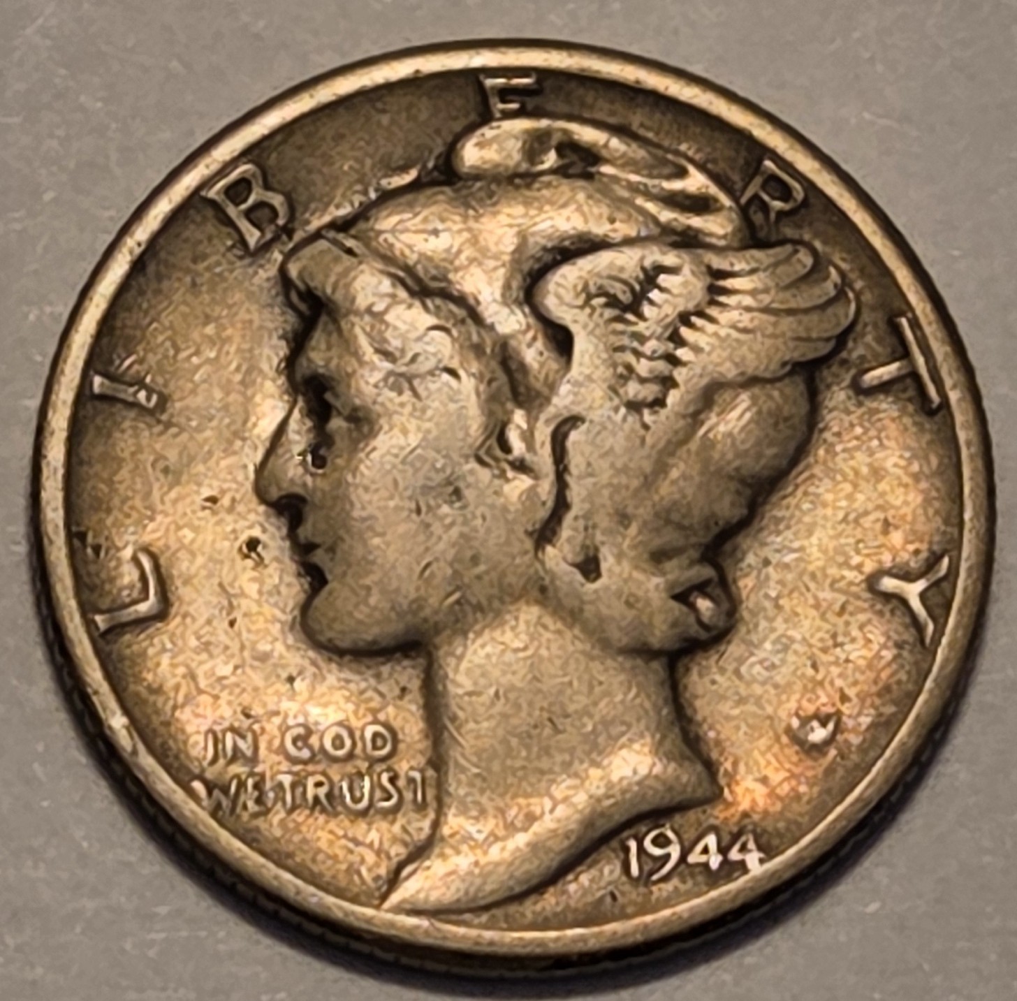 #5 Fine++ Nicer Low Mintage 1944 P Mercury Dime