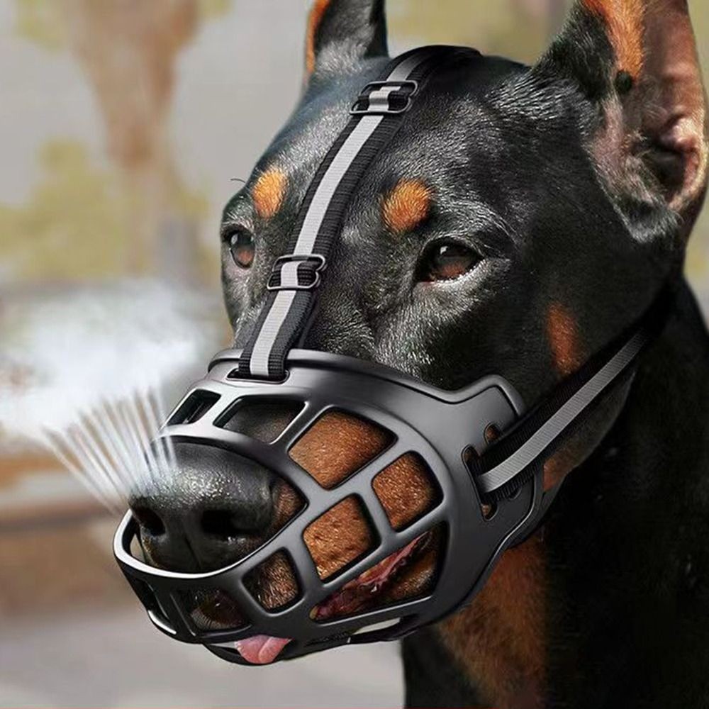 with Reflective Strip Adjustable Dog Muzzle Strong Breathable Can Drink Water Do