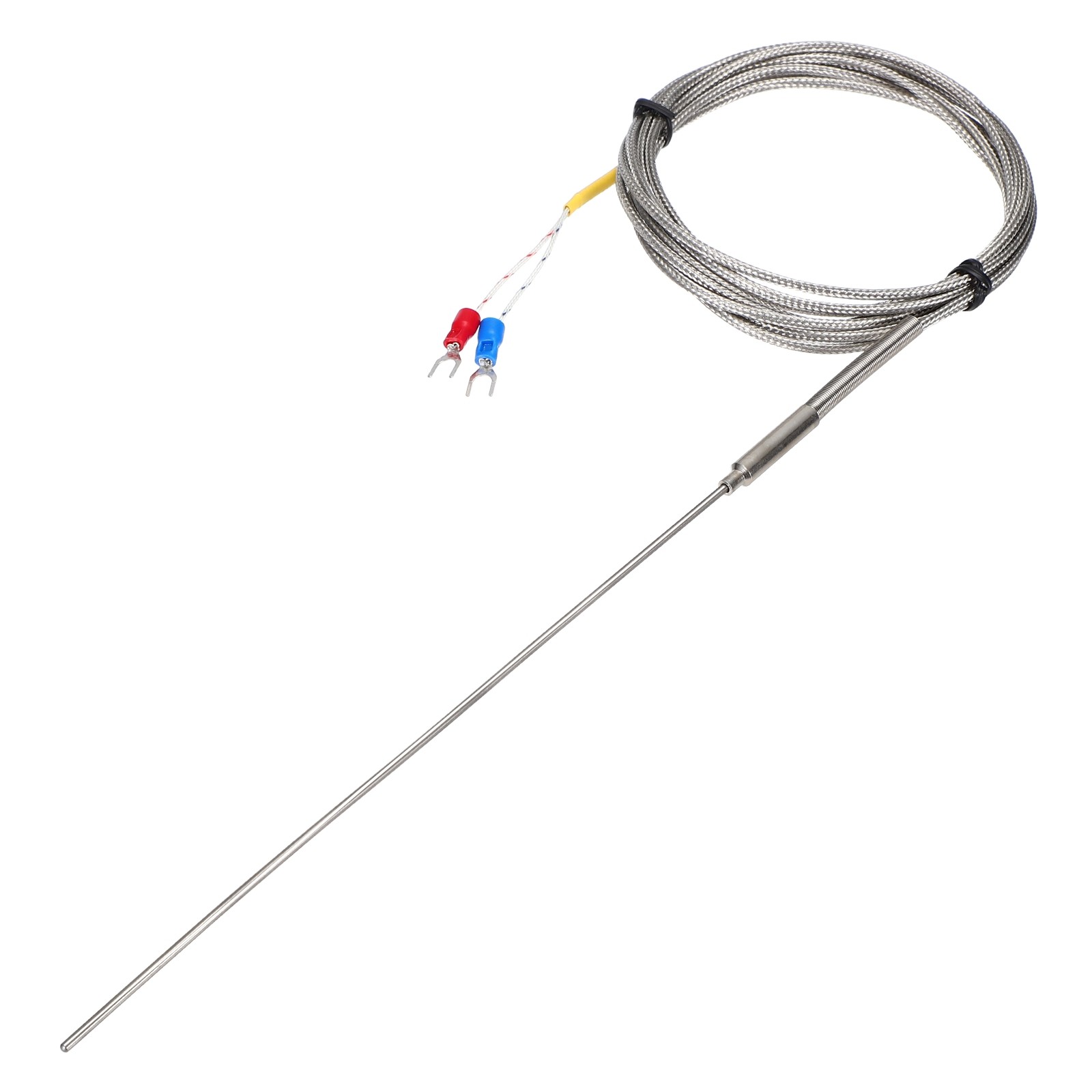 K Type Thermocouple Temperature Sensor Probe 2x200mm 9.8ft Wire 0-1100°C