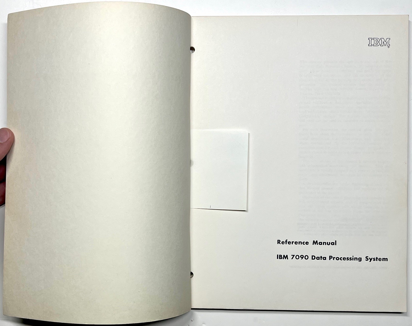 1962 IBM 7090 DATA PROCESSING SYSTEM REFERENCE MANUAL MAINFRAME COMPUTER