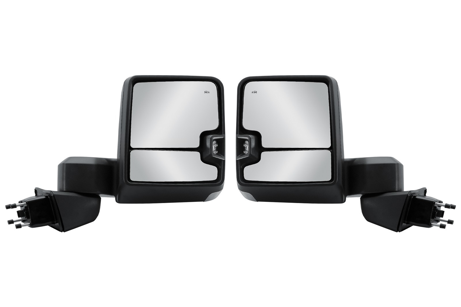 Pair Left+Right Side Towing Mirror Chrome BSM For 19-25 Chevrolet Silverado 1500