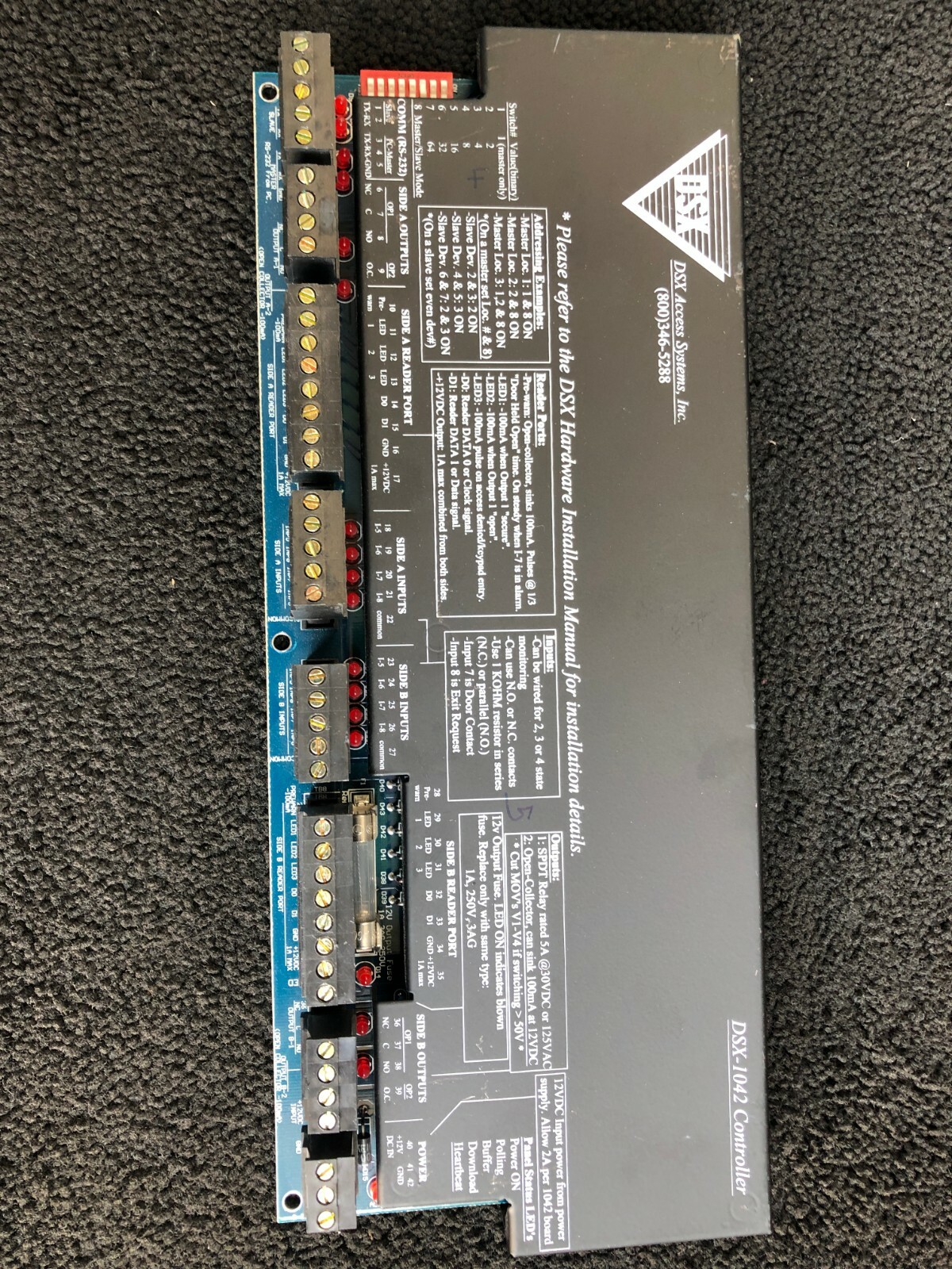 DSX-1042 Intelligent Controller access control uit subassembly