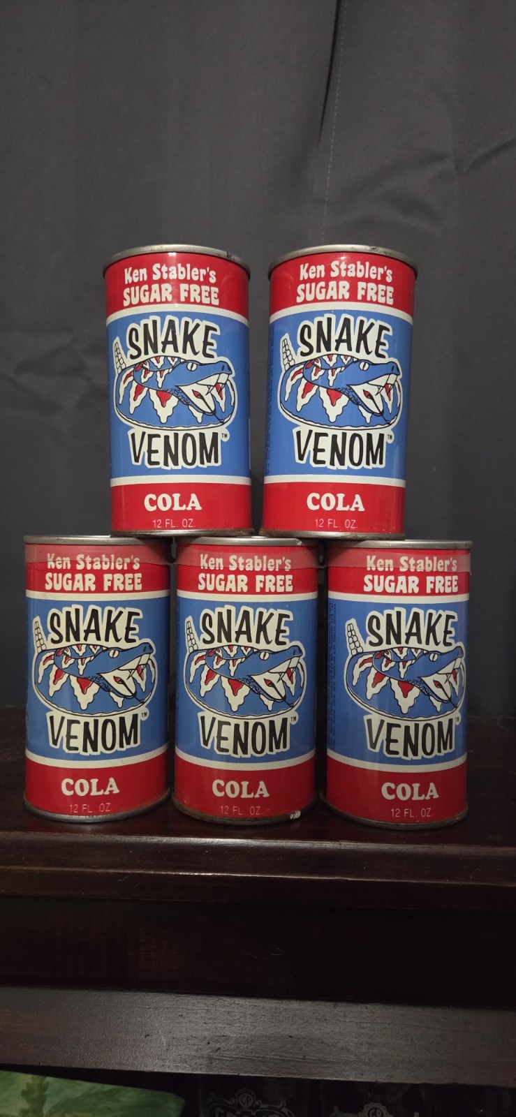 Ken Stabler’s Sugar Free Snake Venom Cola Can Houston Oilers Texas NFL sealed! 4