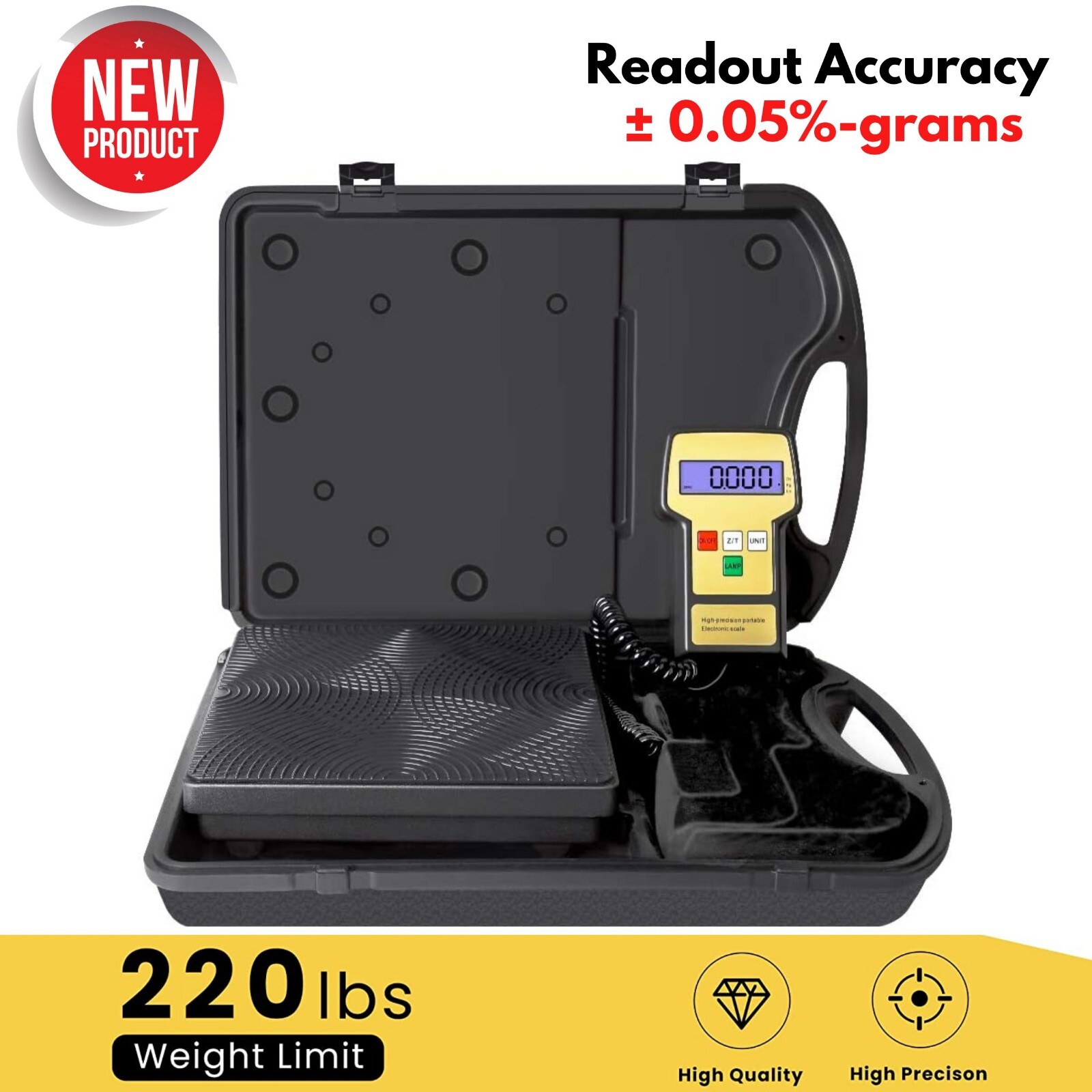 Digital Refrigerant Charging/Recovery Weight Scale Accurate for HVAC A/C Work