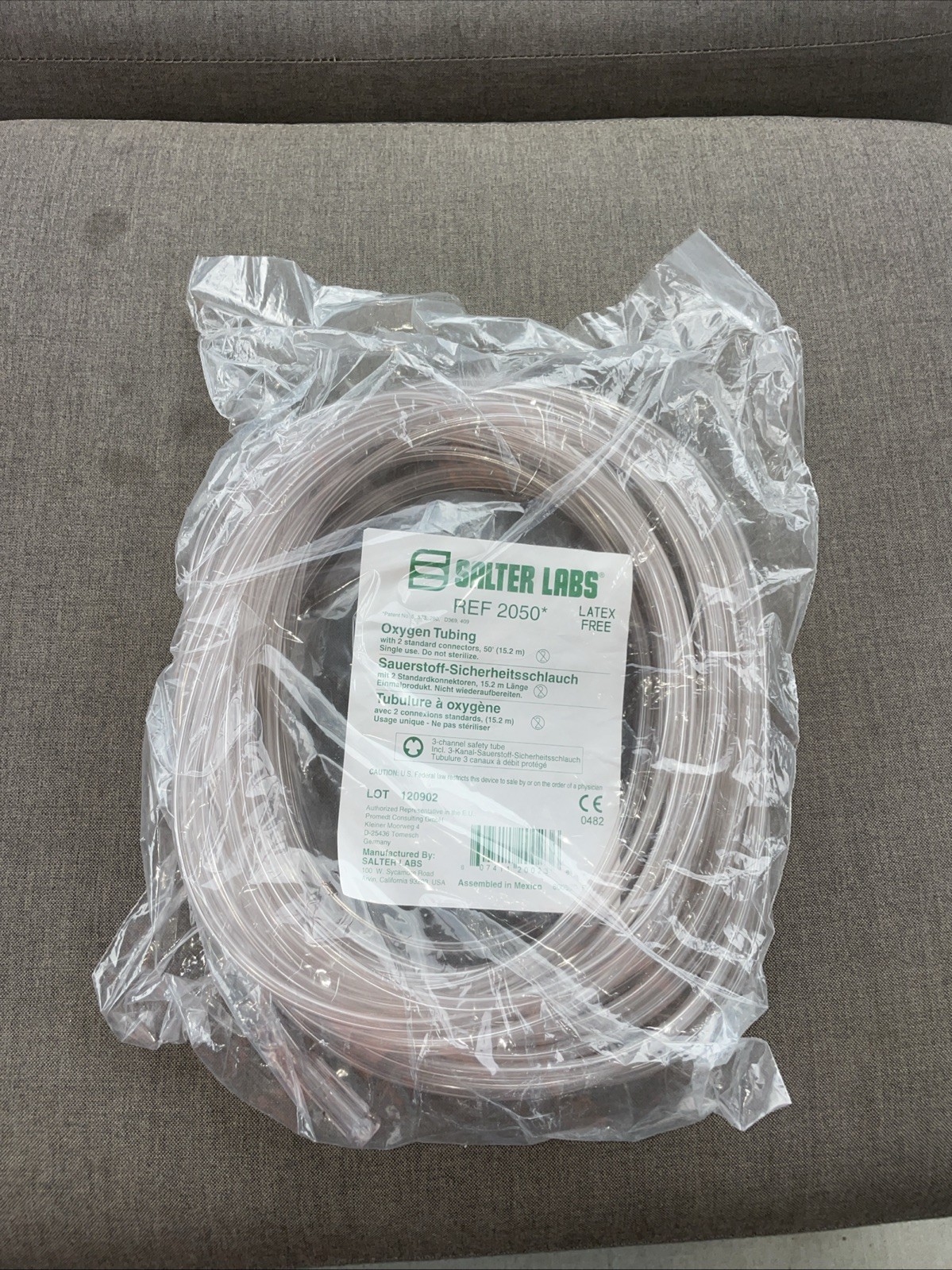 Salter Labs Oxygen Supply 50” Tubing- REF 2050-clear new in packaging