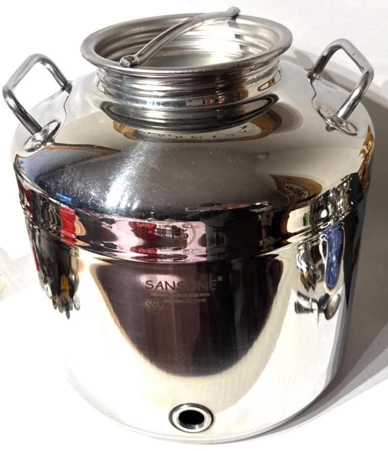 SANSONE 15L Stainless Steel Water Oil Honey Dispenser Europa Inox 18/10 NO SPOUT
