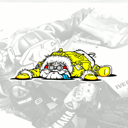 Rossi Sticker BullDog Vinyl decal #6 motogp dog adesivi autocollant Stickers