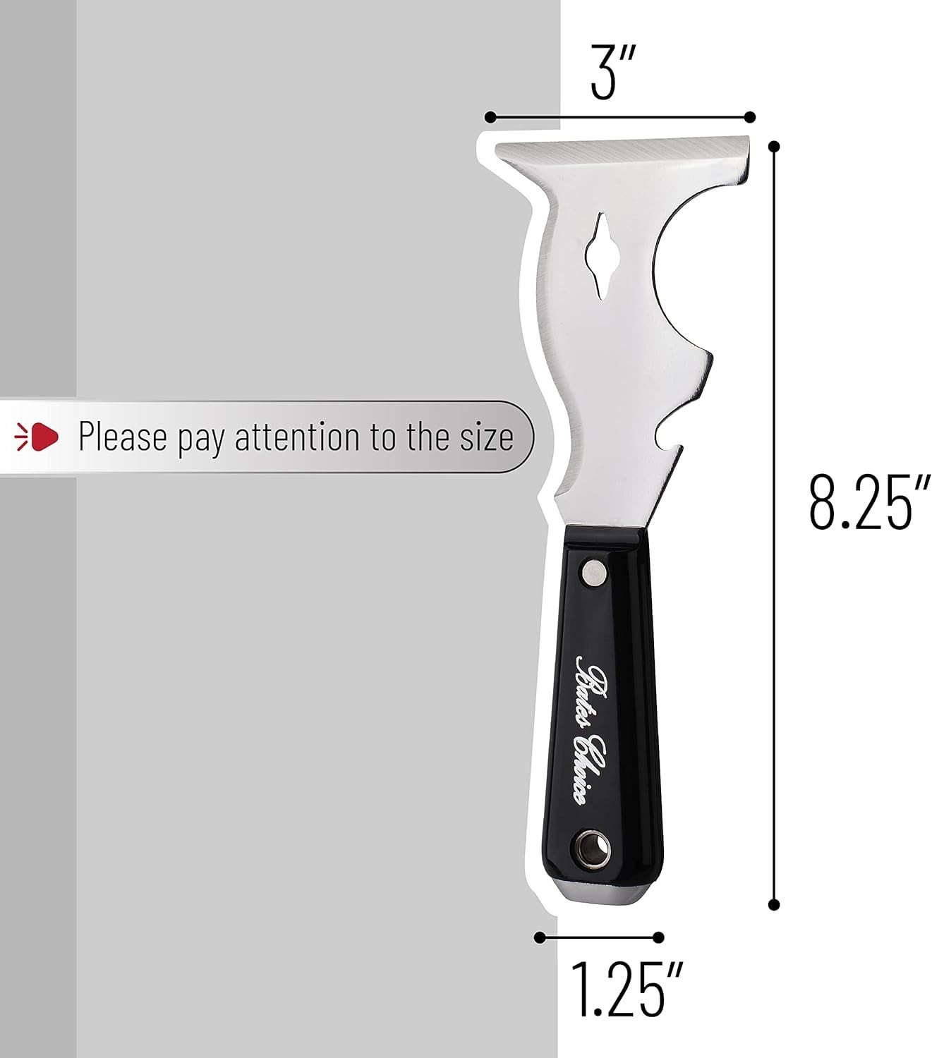 Lightweight Bates Paint Scraper: 10-in-1 Tool for Patching & Surface Cleaning