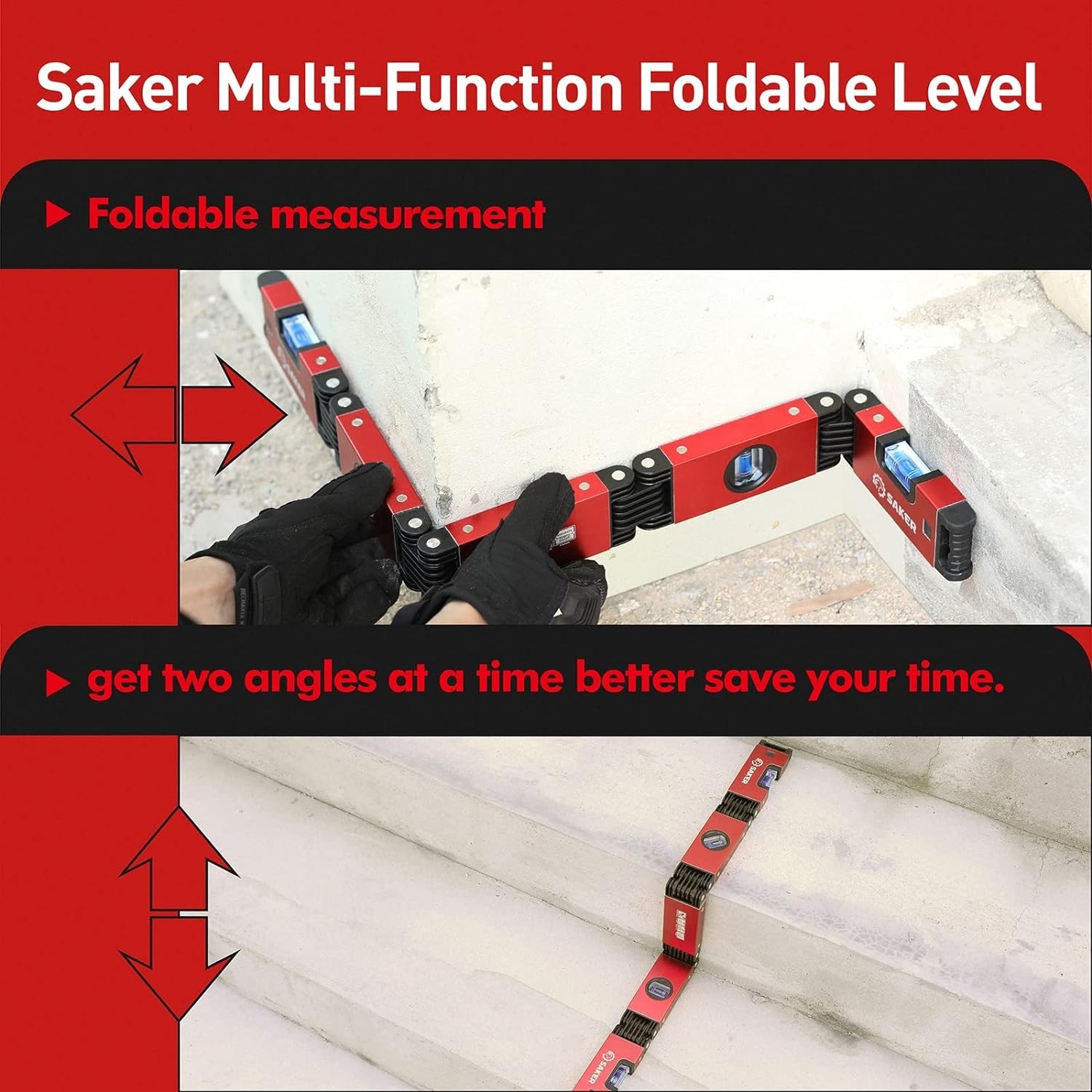 Multi-function Foldable Level, 28-Inch Level Tool,Father Day Gift for Him Her...