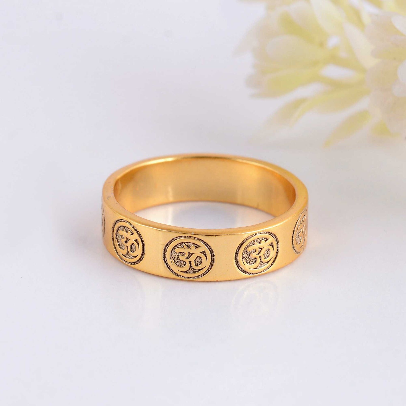 925 Silver OM  Band rings, Hindu God Shiva Band rings, Yoga Jewelry, Om Jewelry