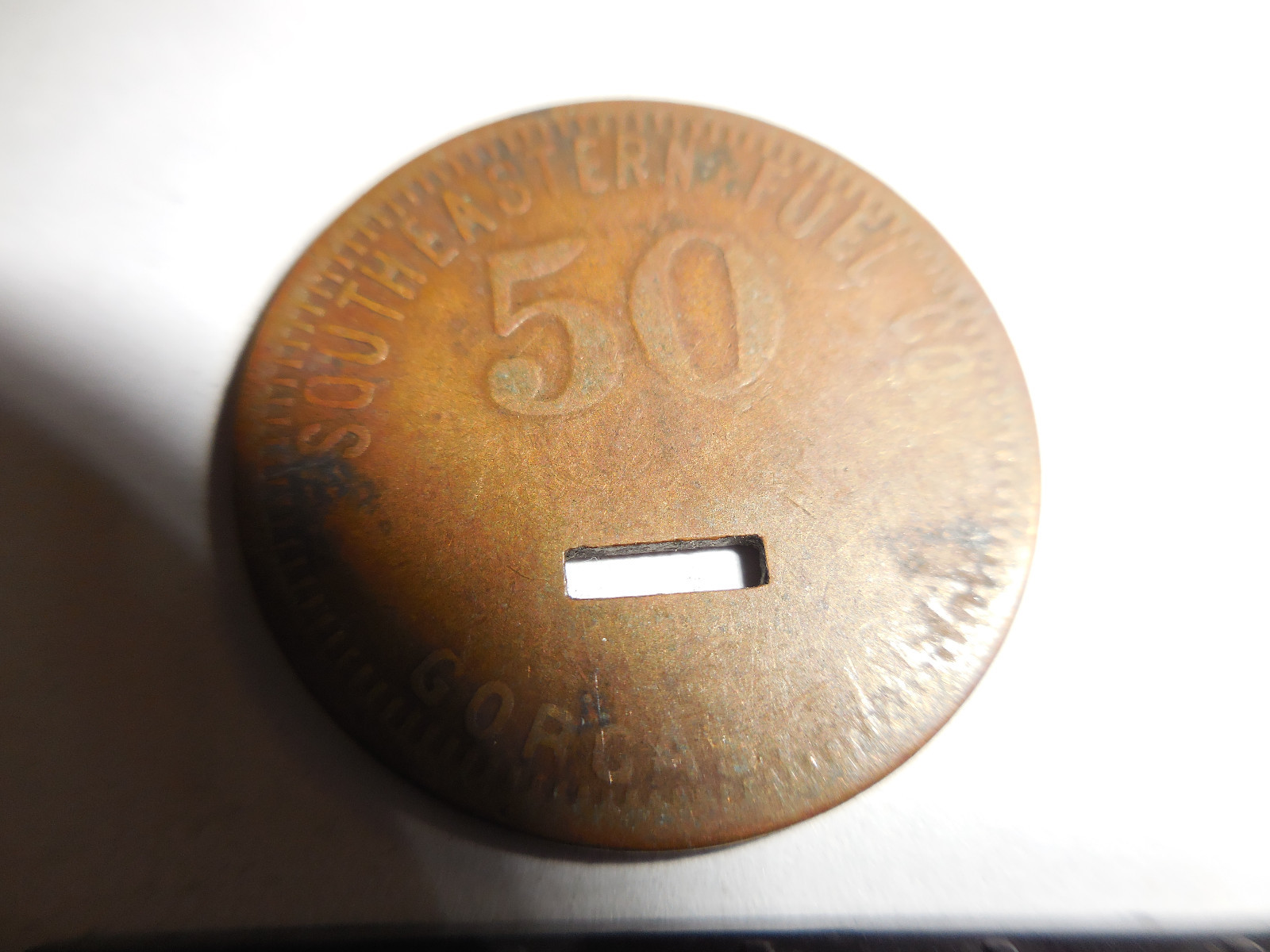 50 CENT SOUTHEASTERN FUEL CLACKER /TOKEN GORGAS,AL R-10