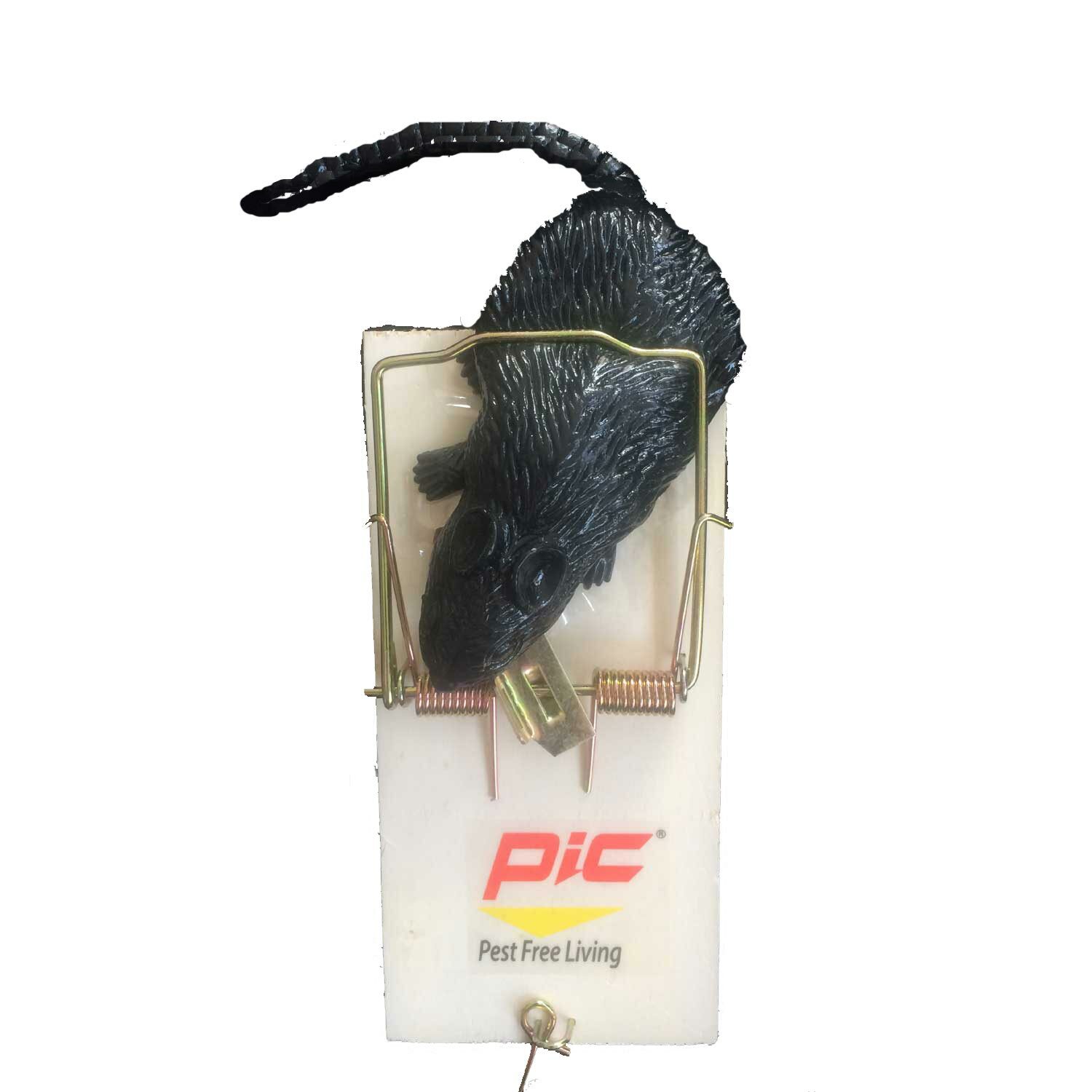 Realistic Stretchy DEAD RAT with WOOD TRAP Halloween Toy Novelty Prop Decoration