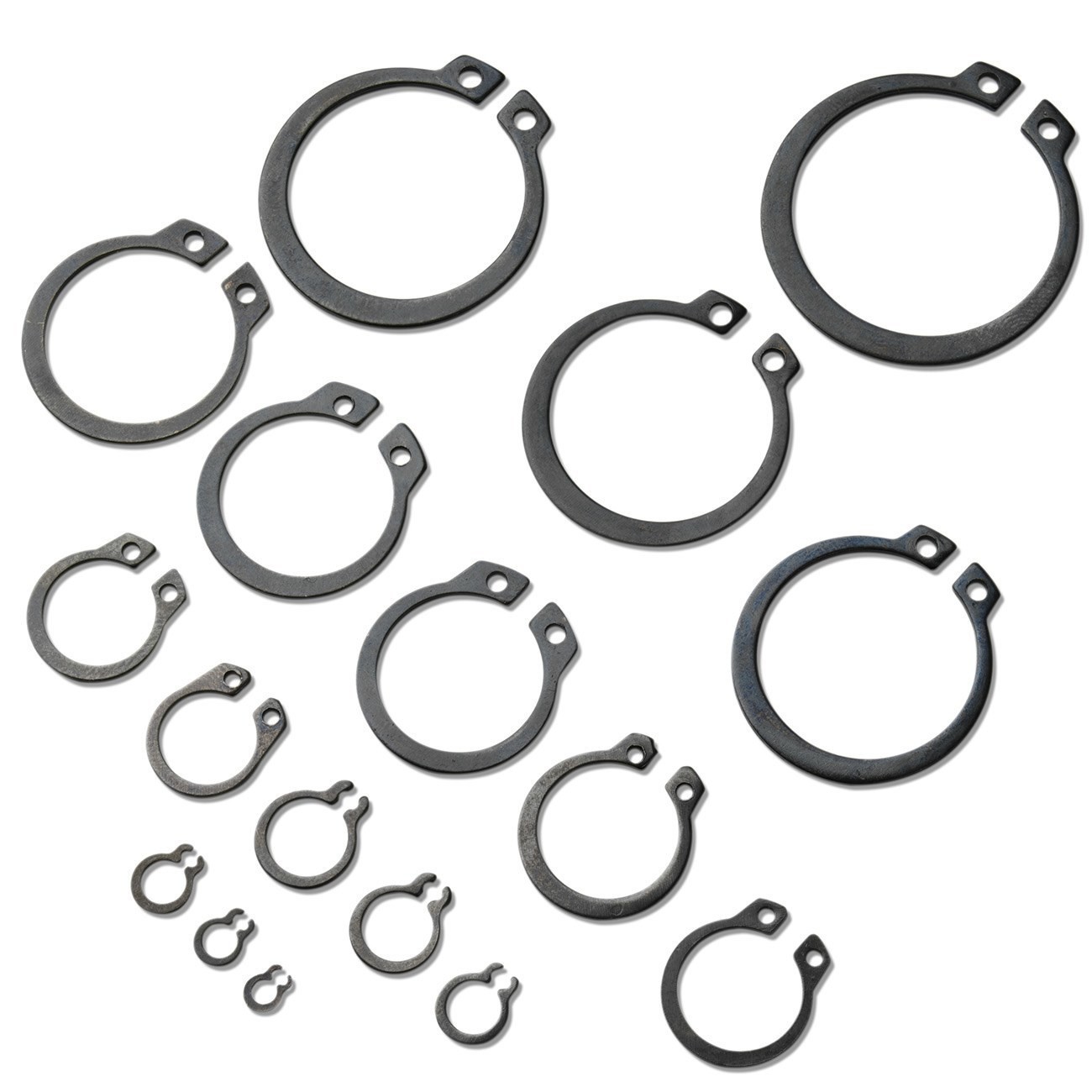300pc Snap Ring Assortment Retaining Snap Hook Ring Assorted Kit