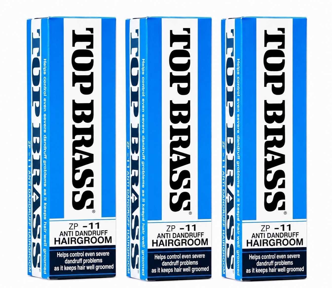 Top Brass Antidandruff Hair Groom(Pack of 3)- Import fees are paid by us for USA